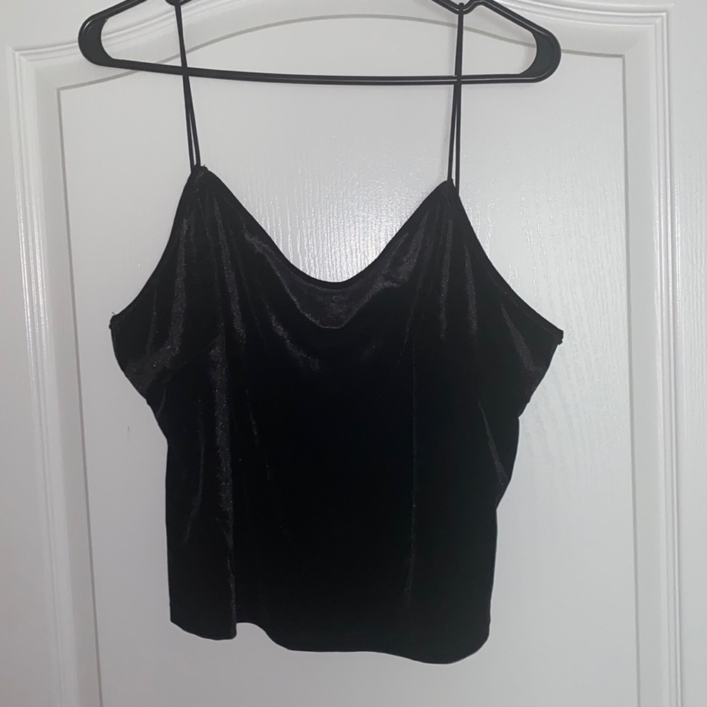 Velvet Black crop top tank